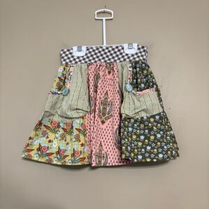 Matilda Jane Girls Serendipity Calico Gabbi Skirt Floral with Pockets Size 6